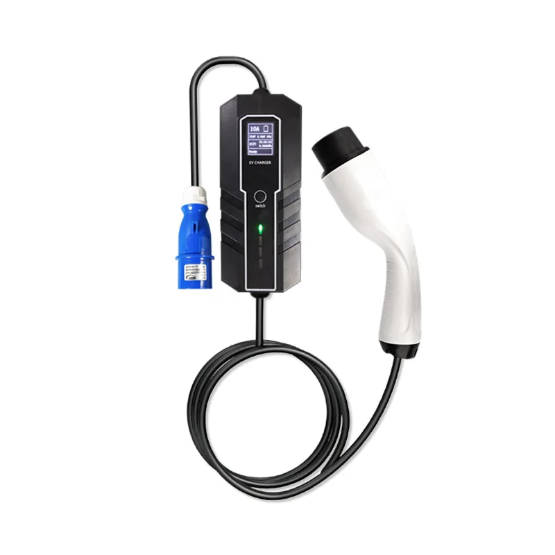 Cargador de coche eléctrico tipo 2, cargador EV ajustable de 5 velocidades, Cable de carga con enchufe europeo para vehículos eléctricos