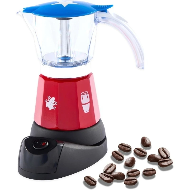 Puerto Rico Boricua Flag Espresso Maker 6 Cup Or 3 Cup | Limited Edition Moka Pot Coffee Maker | Cast Aluminum & Tritan