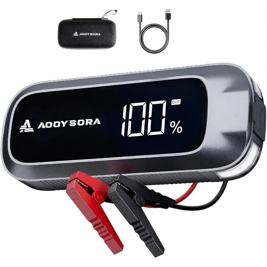 3000A Car Battery Jump Starter with 16000mAh Capacity for 12V Vehicles Up to 9.0L Gasoline 7.0L Diesel Engine Start Portable Ju