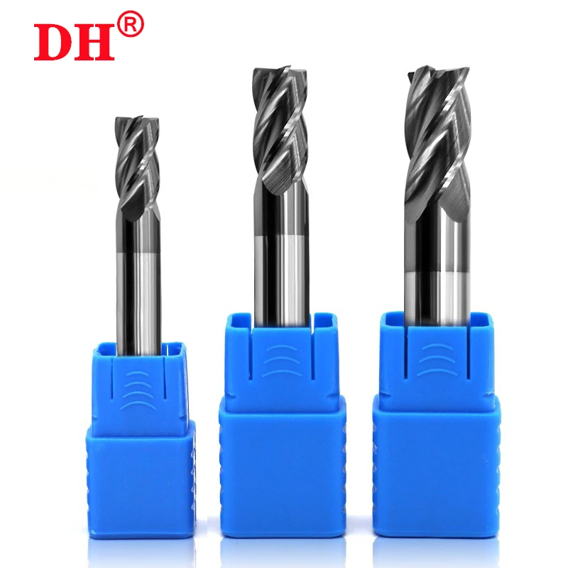 HRC50 4-Flute Coating Flat End Mill cutter Tungsten Steel Carbide Milling Cutter For CNC Mechanical Machining Endmills Tools