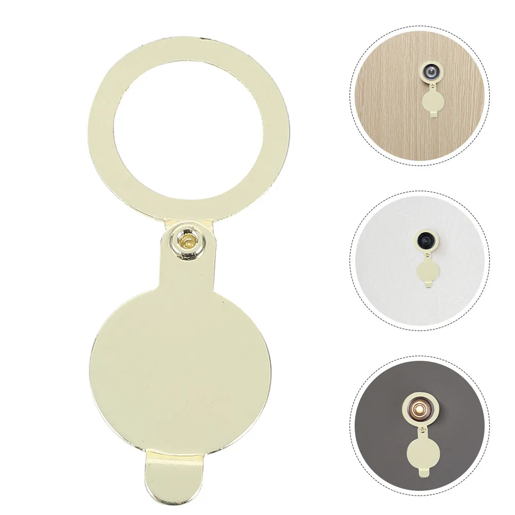 2Pcs Copper Peephole Cover For Front Door Family Plate Back Privacy Viewer Cap Rustproof Easy