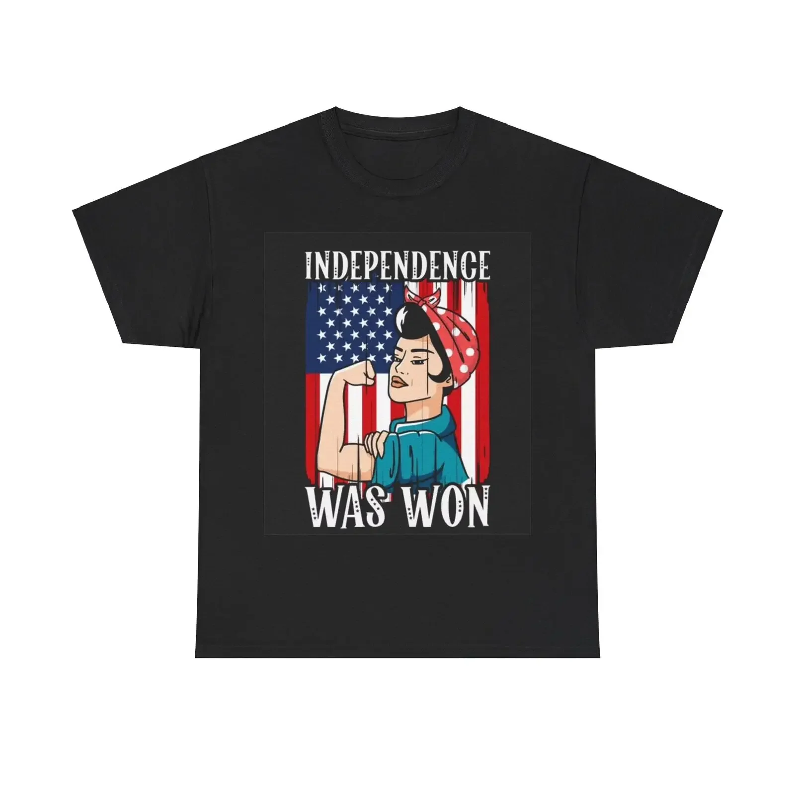 American Independence Tshirt War Time Graphic American Flag Unisex Heavy Cotton