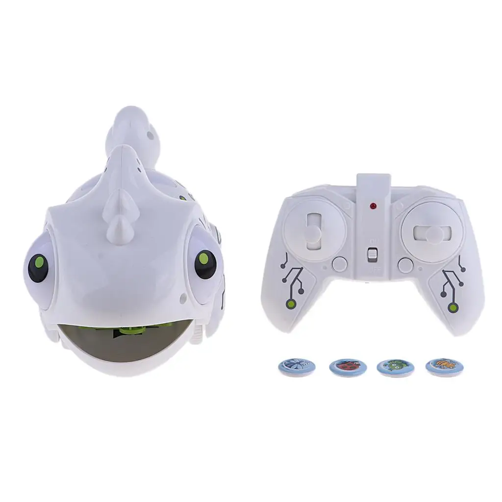 Kids Remote Control Electric Chameleon Toy Funny LED Light Interactive Robot Toy for Children Hand Eye Coordination Game