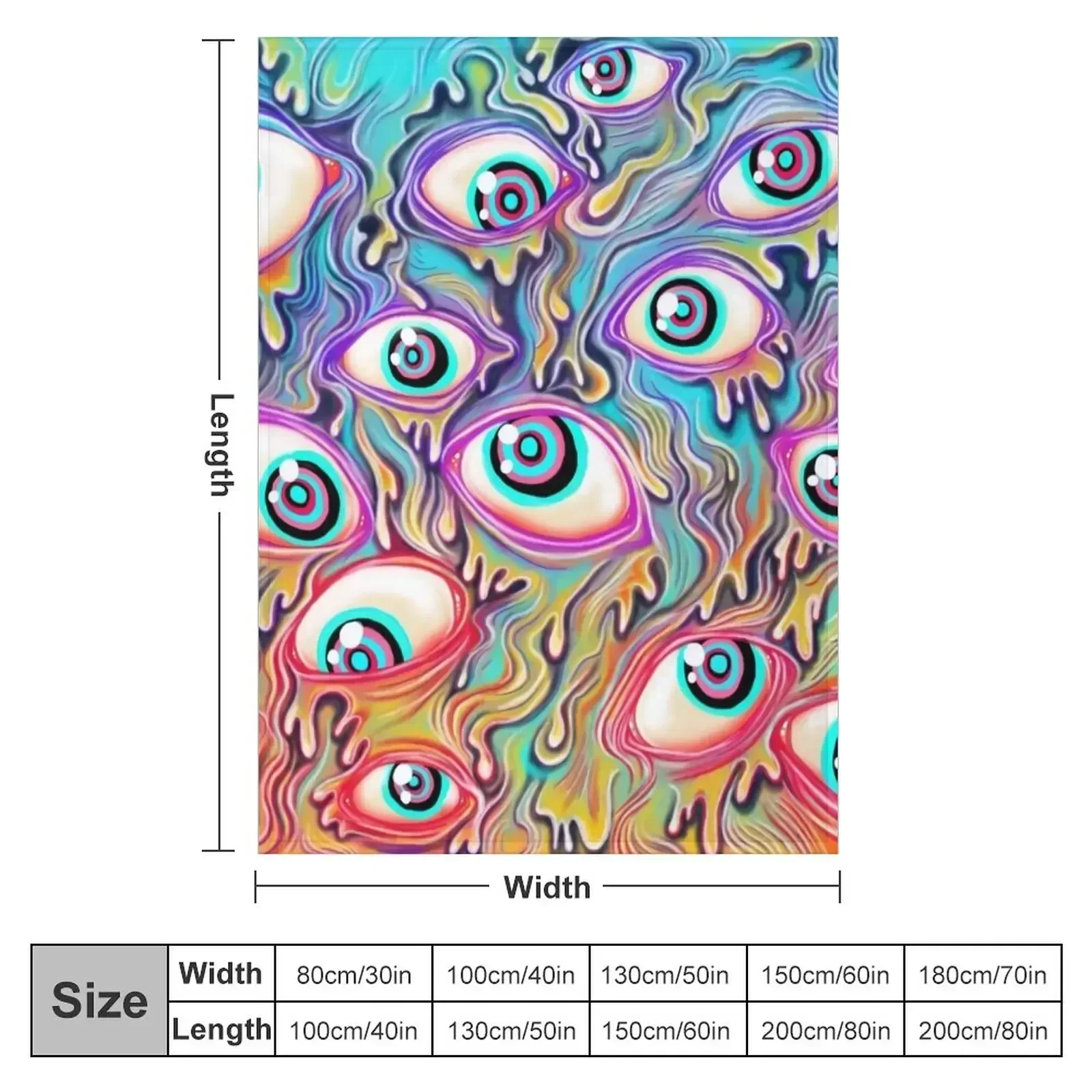 Eyeball Pattern Throw Blanket blankets and throws warm for winter for sofa Sleeping Bag Blankets