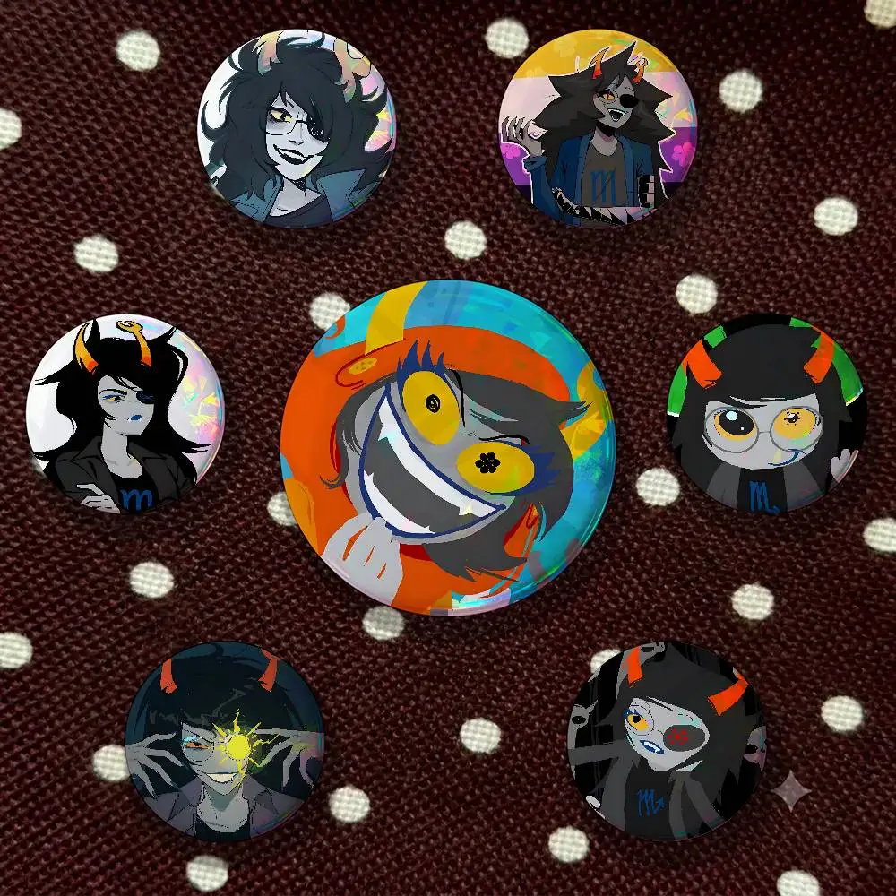 V-Vriska Serket H-Home 32/44/58mm Handmade Pins Round Brooch Badge Backpacks Clothes Jewelry Gifts