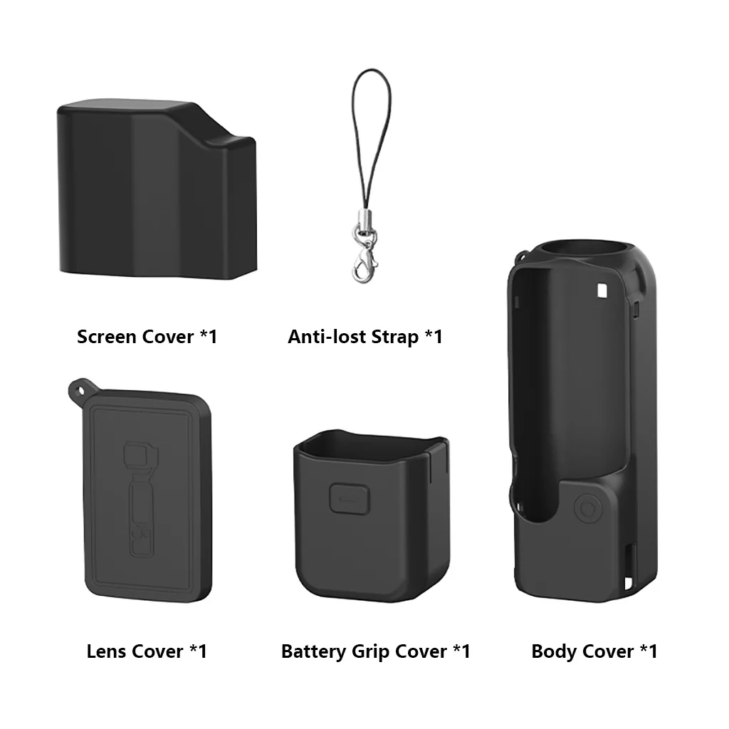 Silikon-Schutzhülle für DJI OSMO Pocket 4P 4 Gimbal-Kamera, Ganzkörperabdeckung, kratzfeste, stoßfeste Hülle – Detail 9