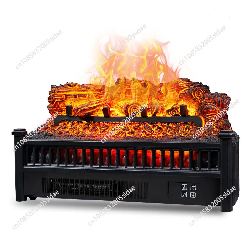 Electric Fireplace Log Set Heater with Realistic Flame Effect with Ember Bed Remote Control Overheating Protection