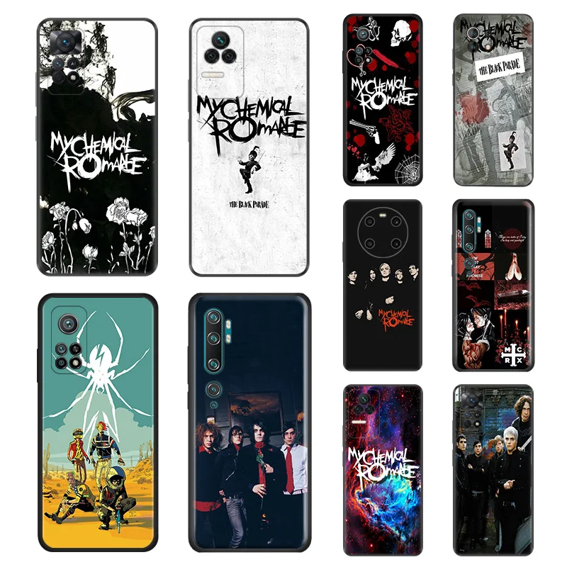 Phone Case For Redmi Note 12 12s 11 11S 10 4G Lite 10S Note10 Pro 9 9T 8 8T 7 9S My Chemical Romance Camera Protective Cover