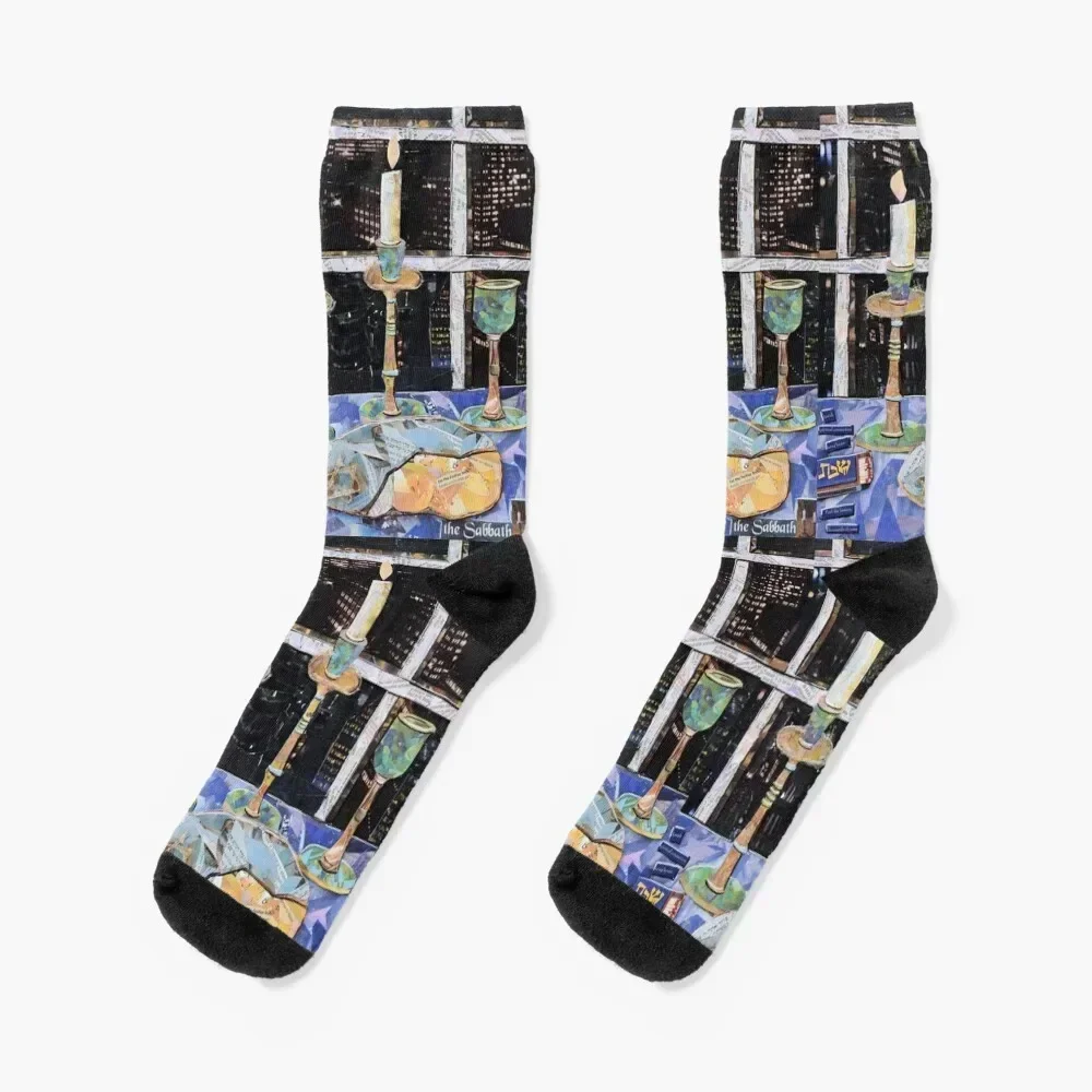 

Shabbat in the City Socks hip hop Christmas hockey cartoon Socks For Women Men's