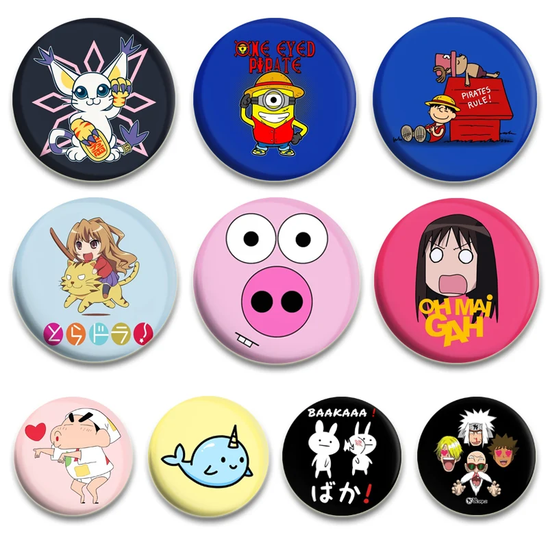 32/44/58MM Anime TV Series Button Pins Cartoon Serie Badge Round DIY Creative Brooches for Backpack Jewelry Accessories Gifts