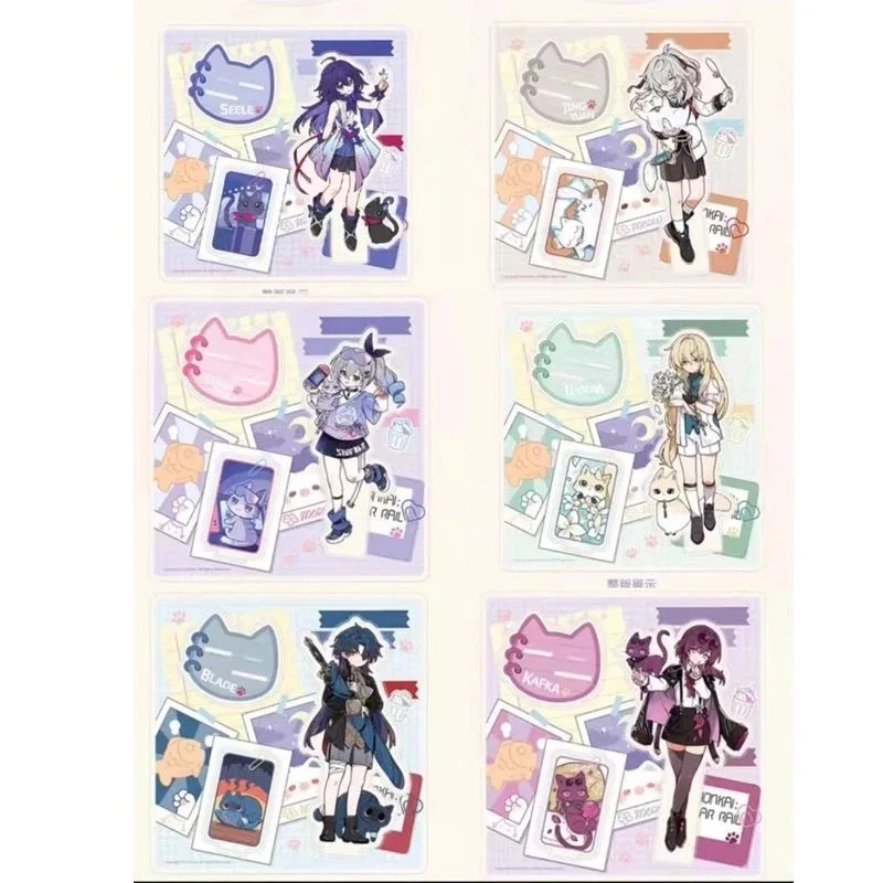 Новая сломанная железная дорога Star Dome вокруг серии Little Little Cat, вертикальная брендовая акриловая двойная вставка, украшение для столешницы