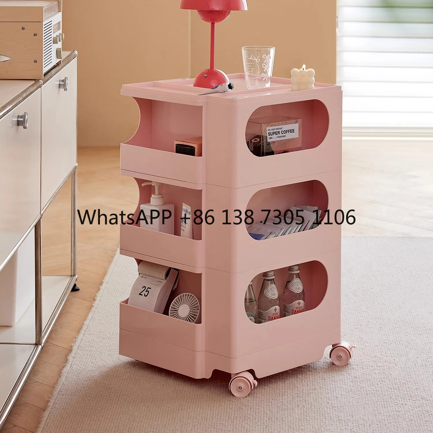 

Home mobile cart Nordic small apartment sofa storage side table snack simple side cabinet bedside table