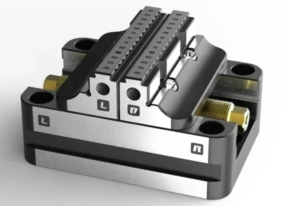Four-axis and five-axis positioning self-centering vise, with front and rear quick-fixing devices, model number: DJ-80120-C75