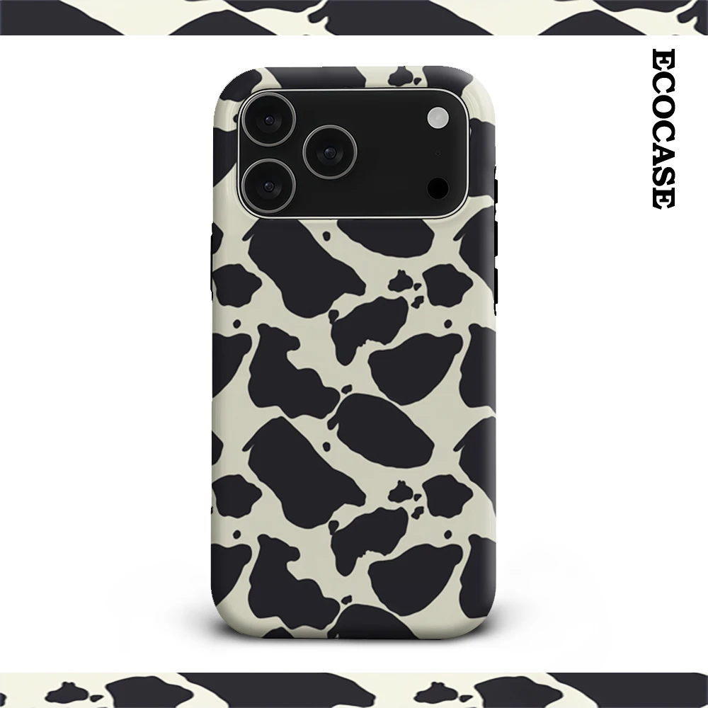 Schwarz-weißer Kuh-Druck IPhone 17 Must-Haves Handyhülle für IPhone 17 16 15 14 13 12 11 Pro Max Plus Doppelschichtige Rückseite