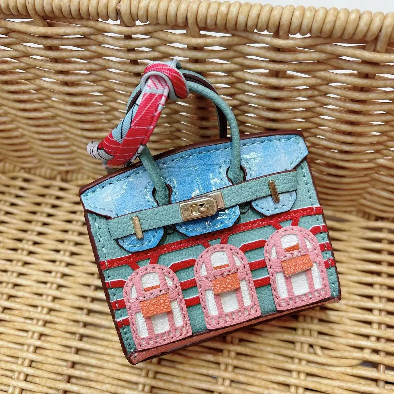 New Fashion Mini Bag Pendant House Small Bag Cute Bag Pendant Mouth Red Envelope Earphones Charter Key Bag