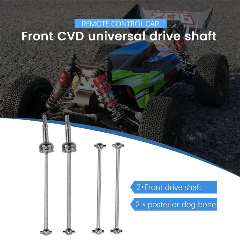 【CYBER MONDAY】4Pcs Front CVD Universal Drive Shaft & Rear Dog Bone for 144001 1/14 RC Drift Racing Car Parts Accessories