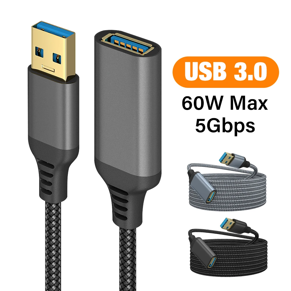 High quality USB Extension Cable Type A Male to FeMale USB 3.0 Extender For Hard Disk Flash drive TV USB3.0 Gold plated Adapter