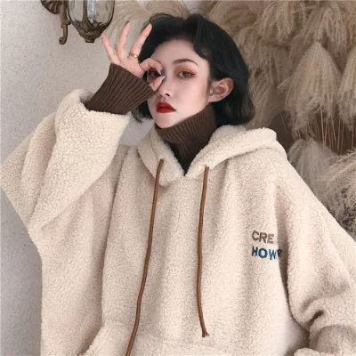 

Lamb Wool Sweater Women's Thickened 2025 New Autumn and Winter Loose Top Coat