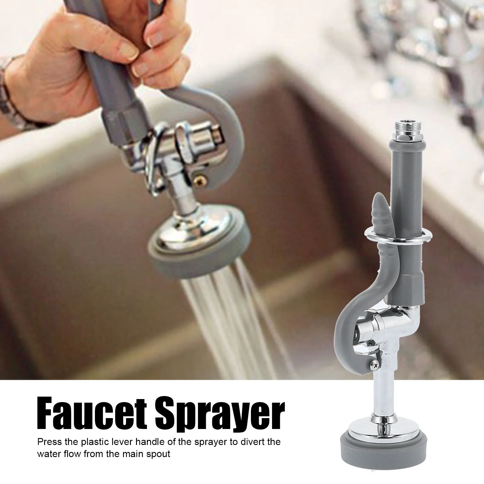 

Faucet Sprayer Commercial Faucet Rinse Sprayer High Pressure Flexible Hose Spray Head Replacement