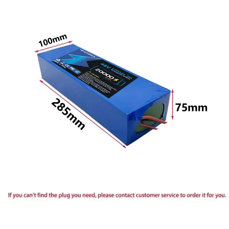 New 48V 20Ah 13S4P 21700 High-Power Rechargeable Lithium Battery Pack500W 800W 1000W Built-in 30A BMS Protection
