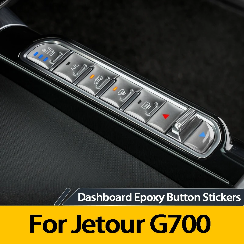 For Jetour G700 2025 2026 Central Control Button Sticker Dashboard Panel Drip Glue Protective Film Interior Accessories