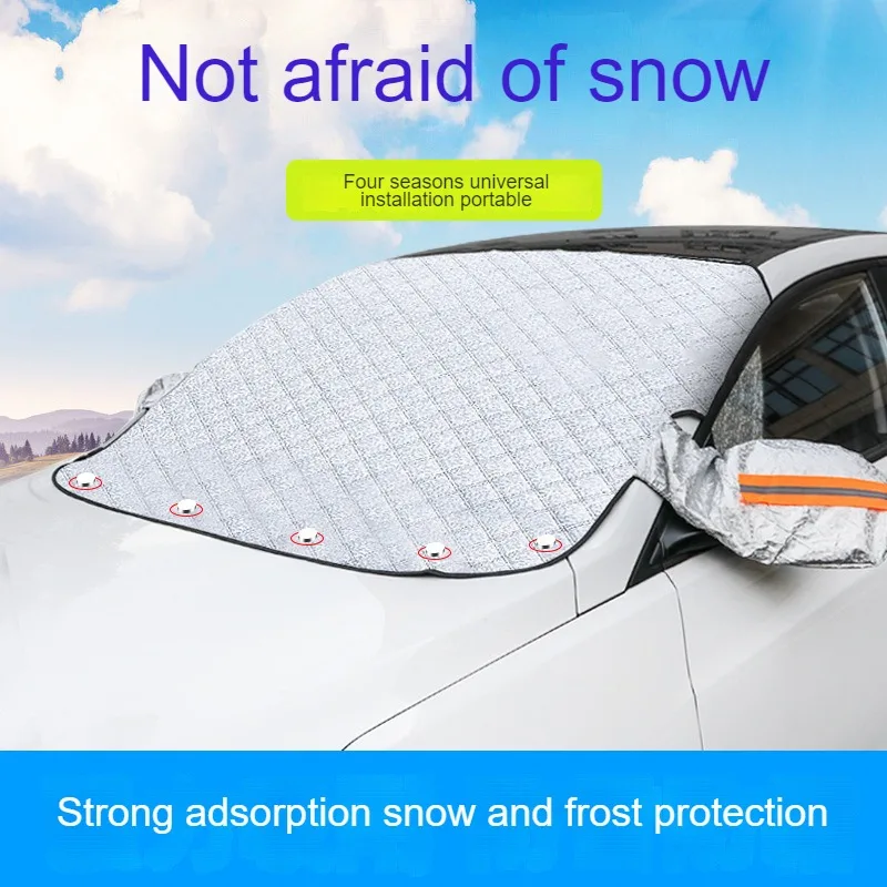 Magnetic Car Snow Shield Frost Prevention Frost Prevention Front Windshield Sunshade Thickened Snow Shield Car Coat