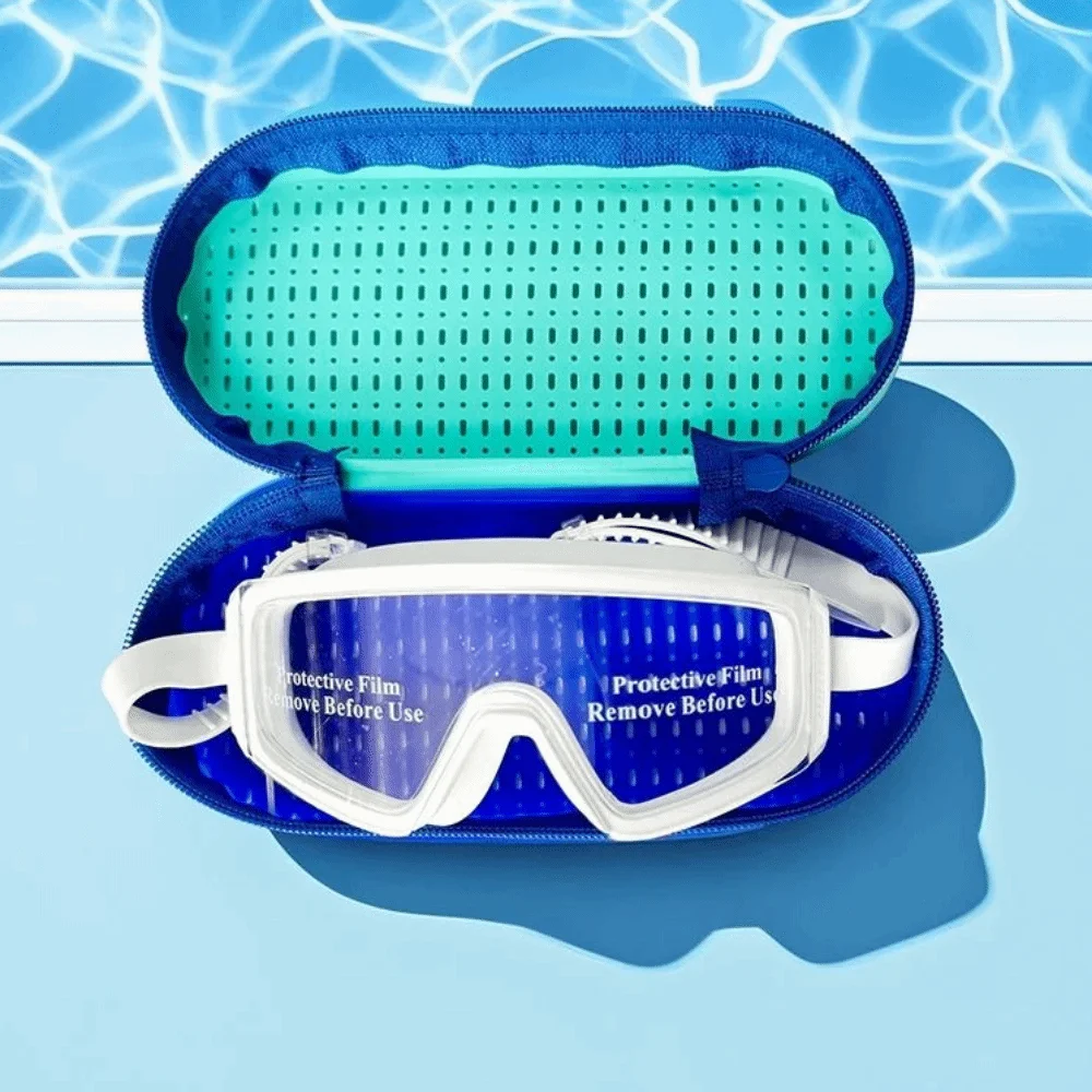 

Silicone Swimming Goggles Case Portable Soft Glasses Protection Box Drain Hole Breathable Glasses Storage Box Sunglasses Storage