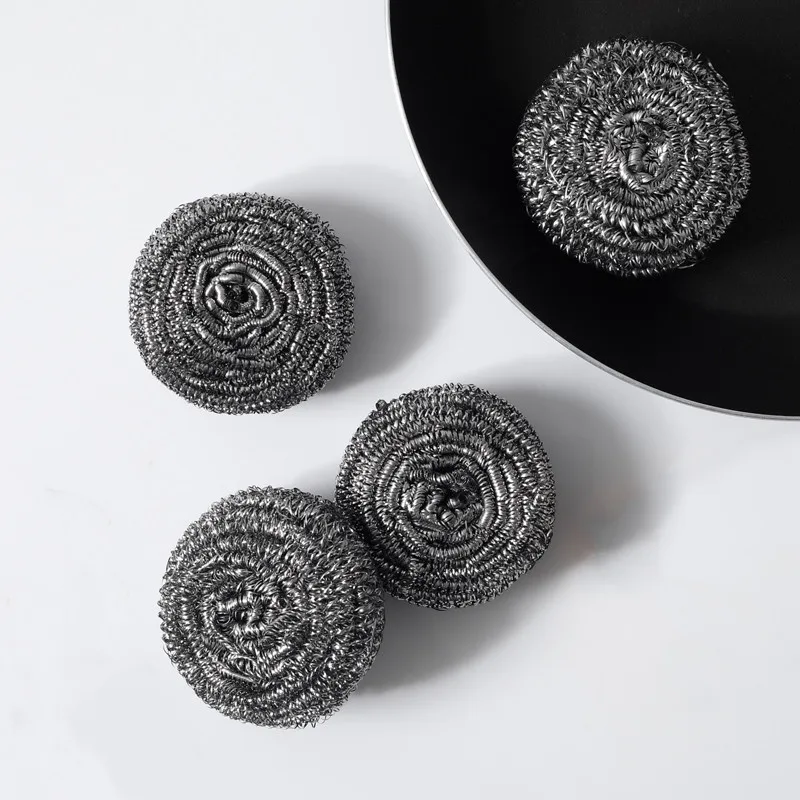 2Pcs Kitchen cleaning stainless steel ball New Welding Soldering Solder Iron Tip Cleaner Cleaning Steel Wire Sponge Ball New