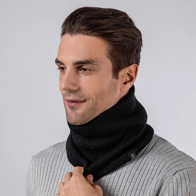Winter Warm Scarf Men's Fashion Solid Color Scarf Women's Set Head Thickened Autumn/Winter Outdoor Neck Cover