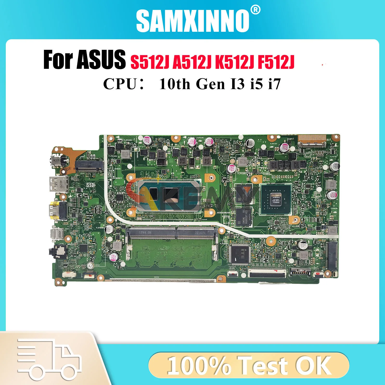

X512JP Laptop Motherboard For ASUS X512JP A512J X512JAW S512J F512J X512J X512JF K512J X512JAU Mainboard With 10th Gen I3 i5 i7