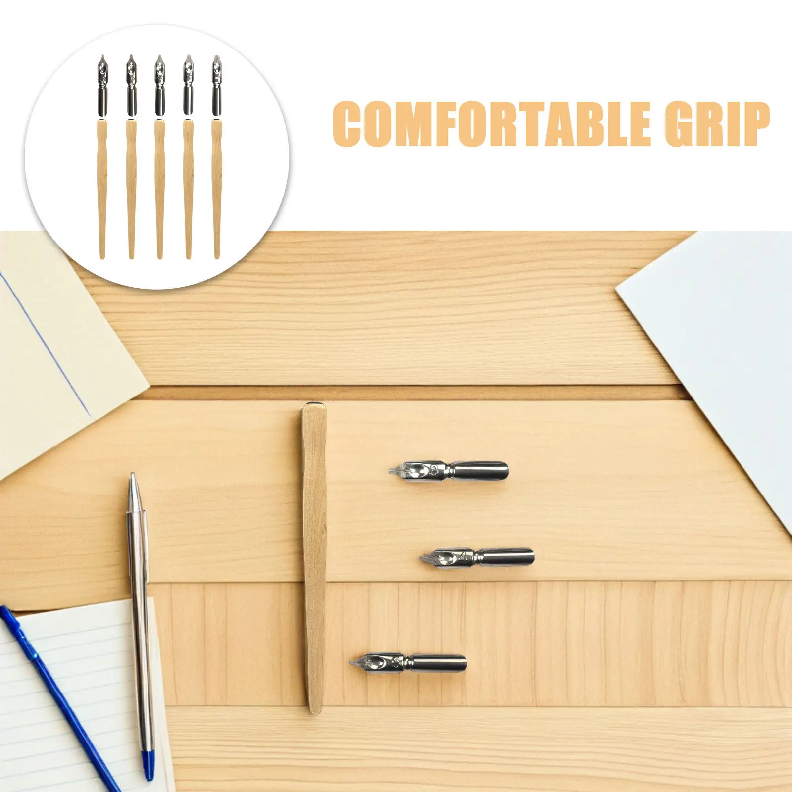 

Набор из 5 готических перьевых ручек для каллиграфии, держатели для перьев для скетчинга, держатели для художественных перьев, для начинающих каллиграфов, для подписи