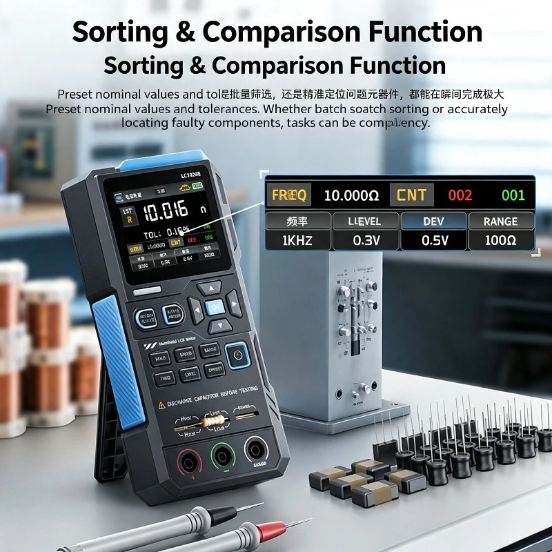 LC1020E Digital Bridge Handheld Tester for Resistance, Inductance, Capacitance, SMD, LCR, Smart Multi-Purpose Tester