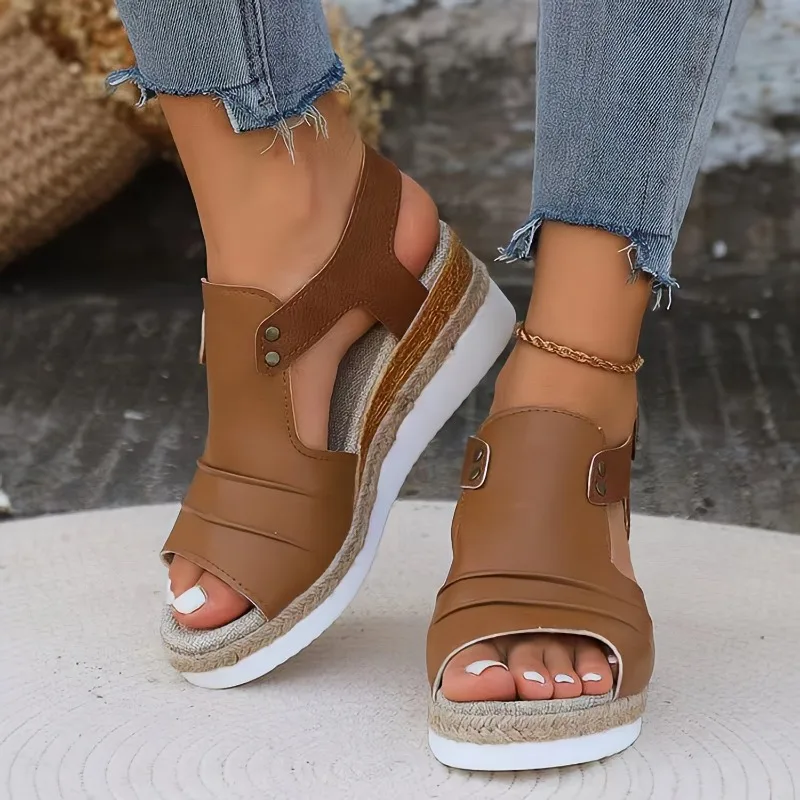 Women Wedges Sandals 2024 New Summer Lightweight Shoes for Women Platform Casual Sandals Women Beach Luxury Designer Sandals