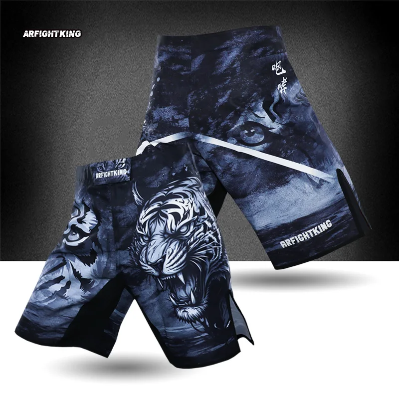 Black Tiger MMA Polyester Quick Dried XXS-XL Size Fighter Boxing Thai Boxing Training Jujitsu Mixed Martial Arts 5 Minute Shorts