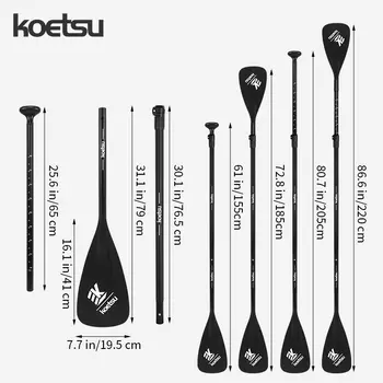 KOETSU 可調式鋁合金槳,適用於立式槳板和皮划艇 - 可轉換單/雙頭槳,適用於水上運動 8 最佳銷售 立式槳板配件 - №1
