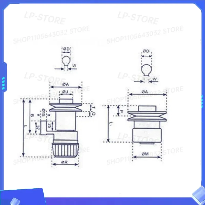 for P-88-D15 Vertical Packaging Machine Accessories Gear Reducer Elastic Pull Back Variable Speed Belt Drive Wheel