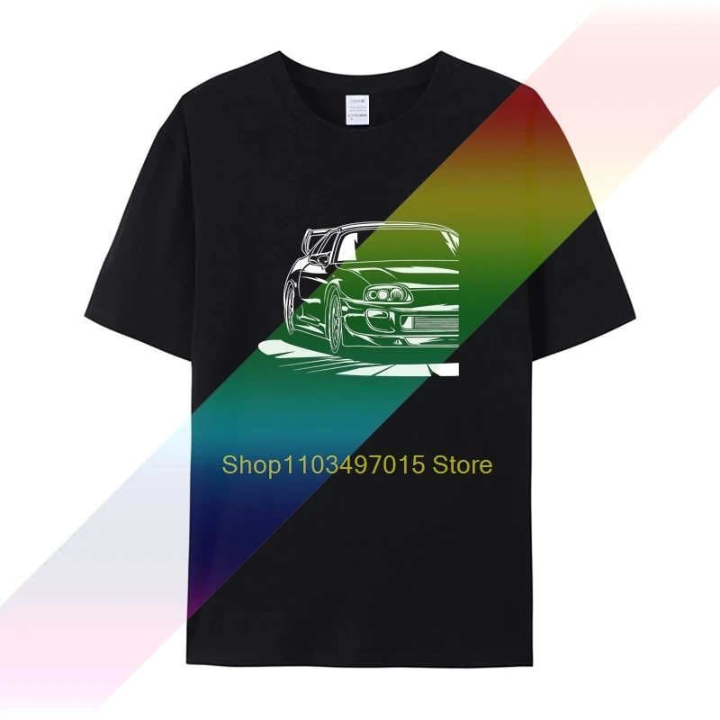 Лидер продаж 2019, летняя футболка 2JZ GTE JDM с изображением японского автомобиля, высококачественные мужские рубашки из 100% хлопка