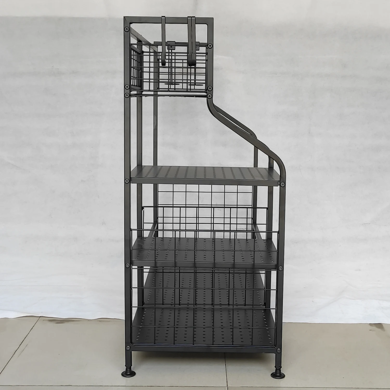 Multi-Purpose Metal Display Stand for Gym Fitness Accessories Golf Club Bag Hats Shoes Storage Rack Organizer in Garage Storepro