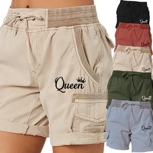 Modekönigin -Shorts Frauen Stretch Golf Shorts aktive Sommershorts im Freien mit Taschen 9 Hauptverkäufe kurz Florido Female - №1