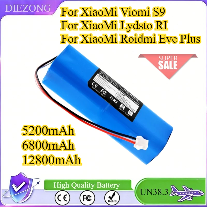 

14.4V Vacuum cleaner lithium battery, for Xiaomi Lydsto R1 Rodmi Eve Plus Viomi S9 Viomi VXVC11, VXVC12, VXVC13, 1A, 1C, 1X