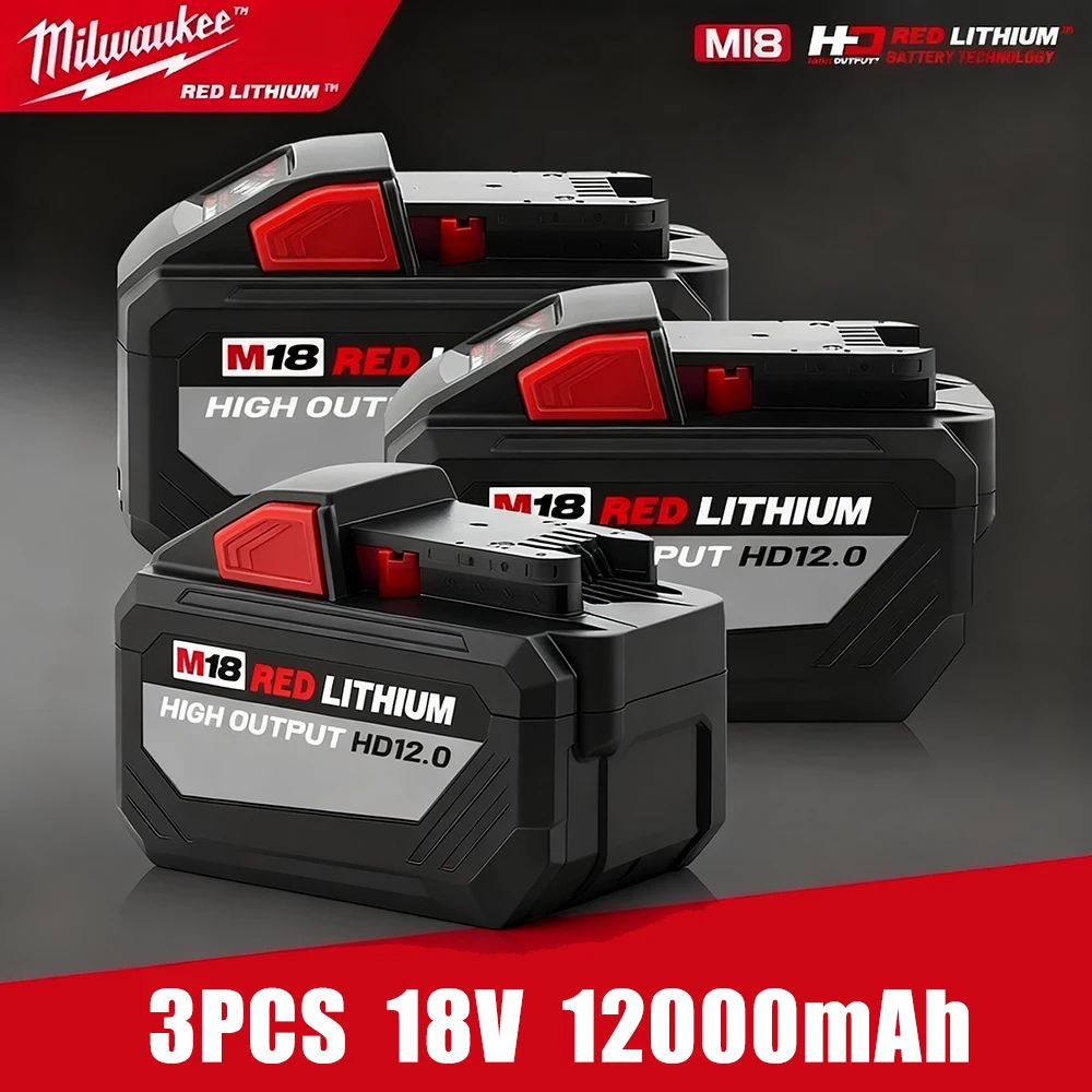 

Original Milwaukee M18 18V 8000mAh tool Battery, For Milwaukee 18V 48-11-2830 0730-20 48-11-1815 21700 15-Cells Li-ion Battery