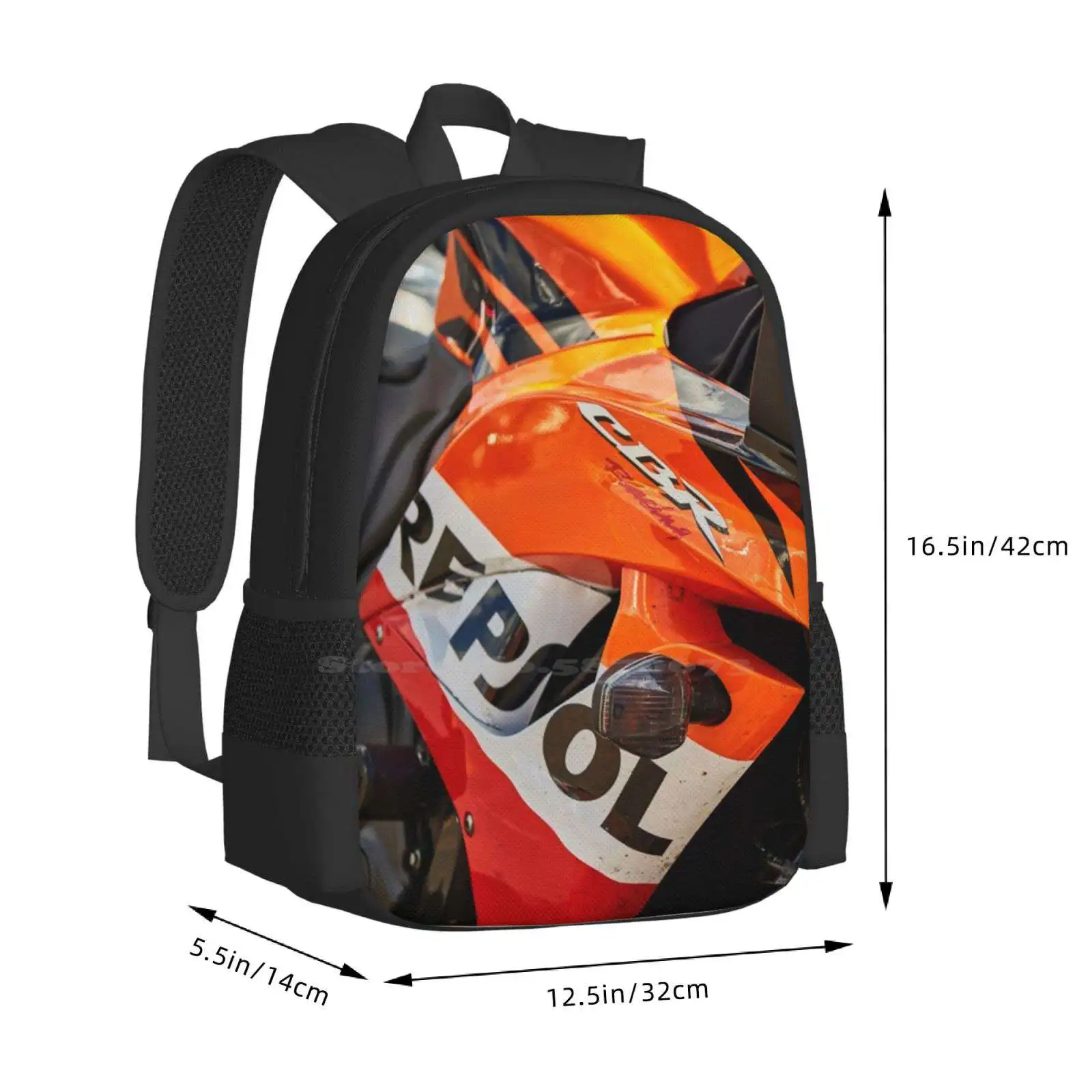 Repsol New Arrivals Unisex Bags Student Bag Backpack Repsol Motorcycle Extreme Sport Racing