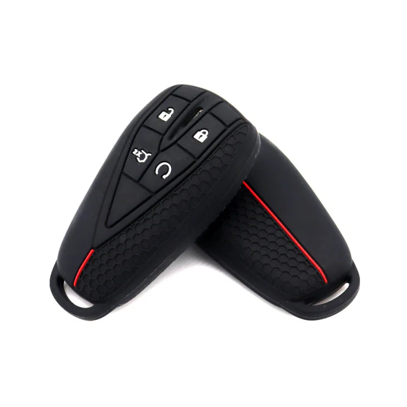 

Car Key Case for Changan CS75 PLUS/CS55 PLUS/CS35/Eado - Semi-Honeycomb Pattern Protective Cover, Soft Silicone Key Pouch