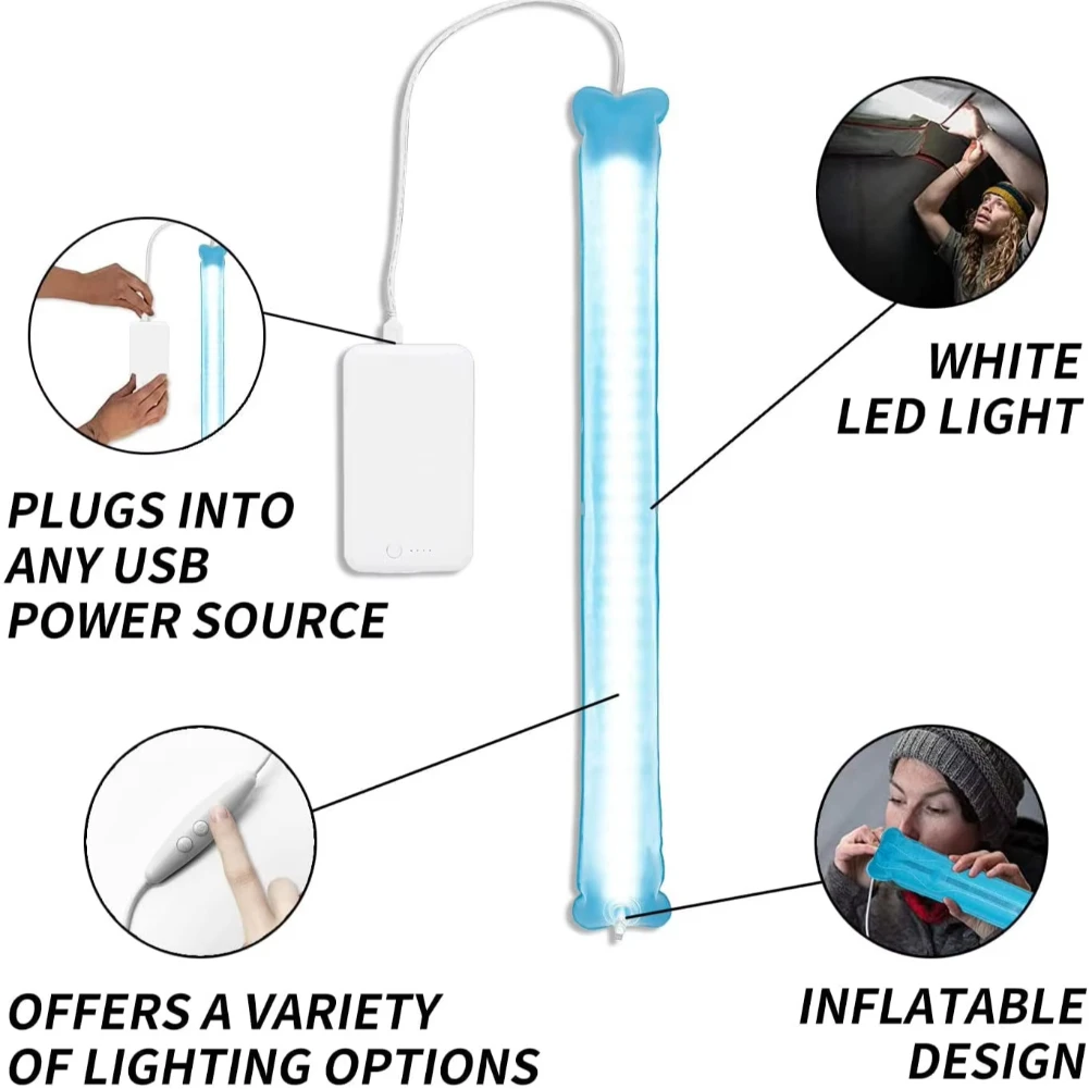 New Tent Light Portable Camping Light USB Interface Outdoor Camping Light Folding Inflatable Light