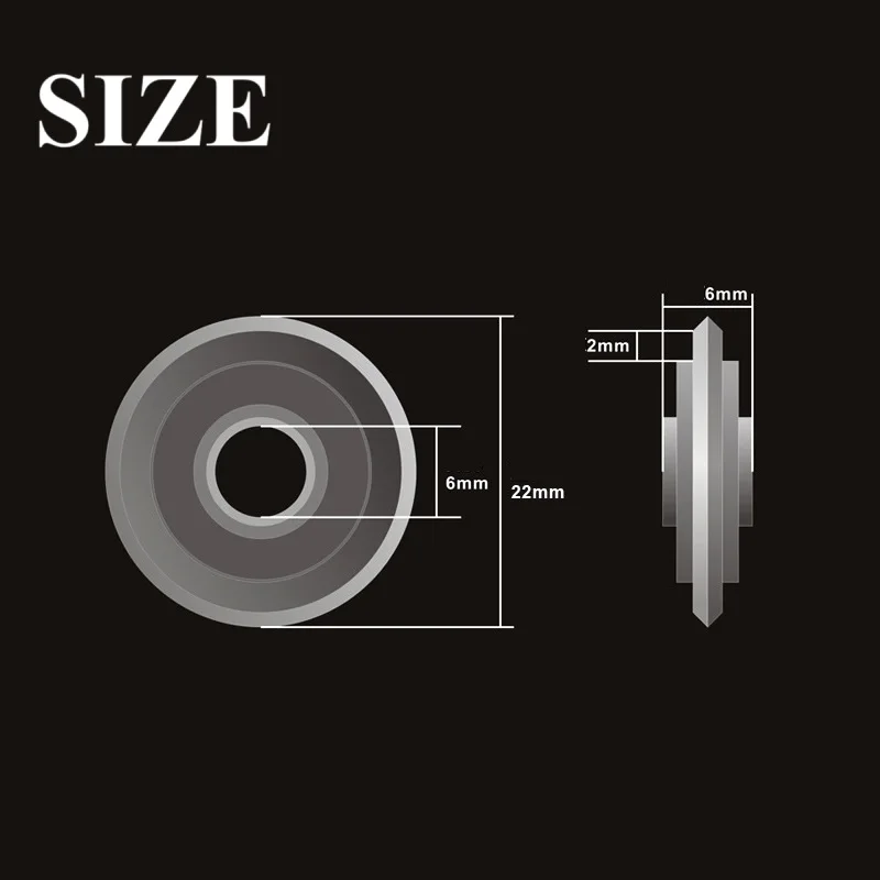 Tile Cutting Wheel Diamond 22*6*6 for Manual Tile Cutter Titanium Alloy Blade Ceramic Slab Cut Wheel Replacement