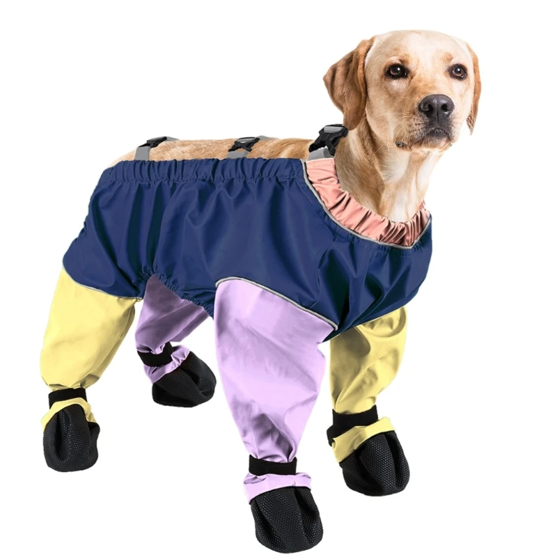 Dog Pants with Foot Protectors for Indoor Outdoor Prevents Slipping and Keep Floor Clean Pet Trousers Dirt and Mud Proof