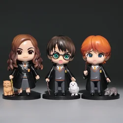 Harry Potters Figures Anime Q Version PVC Doll Toys Movies Car Cake Decoration Children Birthday Christmas Gift