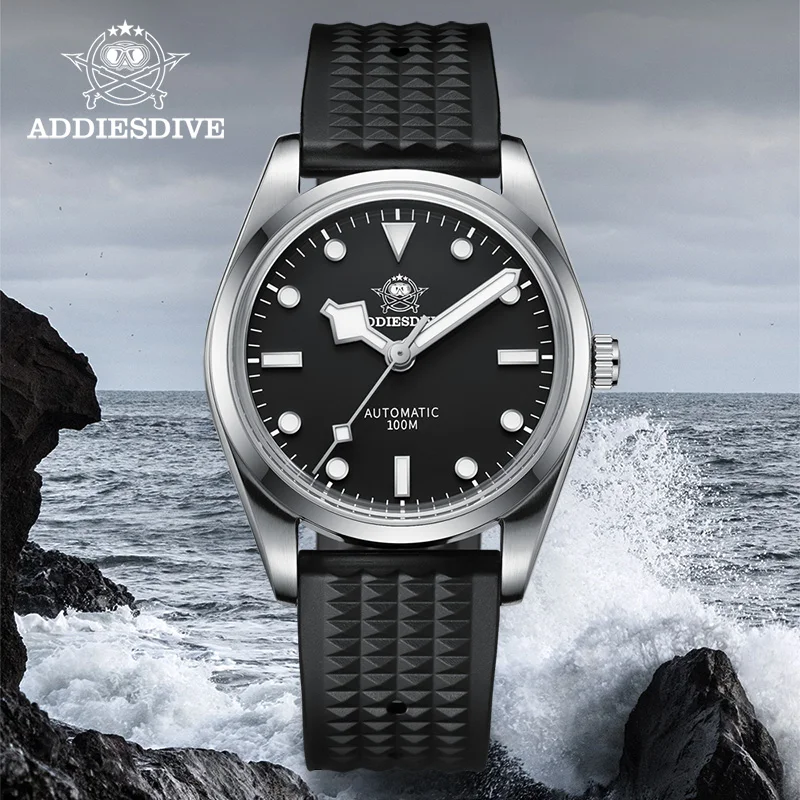 

ADDIESDIVE Automatic Mechanical Watch Male NH38A Stainless Steel Scratch Proof Waterproof Diving Watch Business Leisure Watches