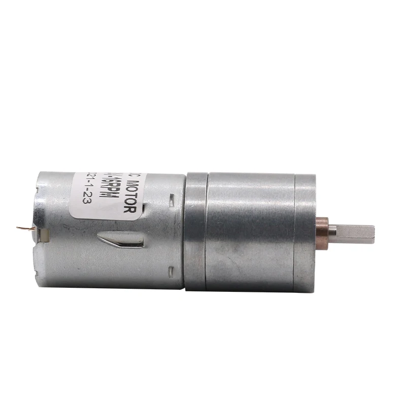 GA25-370 Geared DC Motor – 6V/12V/24V Electric Metal Gearbox, High Torque Reversible Brushed Motor (282 RPM At 6V)