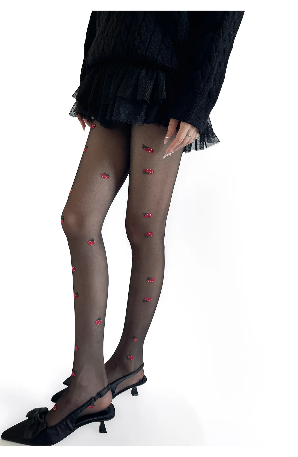 

Колготки женские клубничные жаккардовые чулки до бедра женские колготки сексуальное женское белье тонкие чулки колготки колготки леггинсы